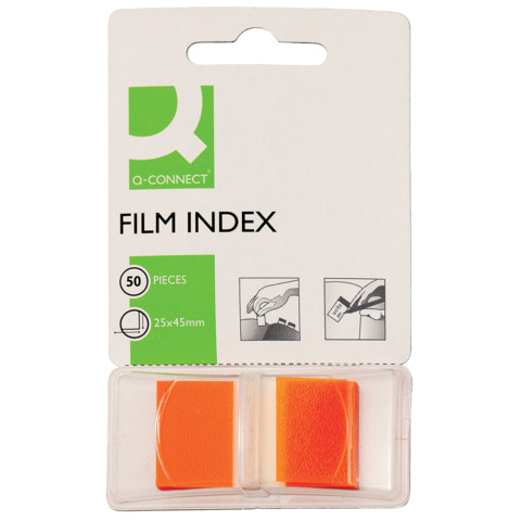 Segnapagina in blister Q-Connect 25x45 mm arancio blocchetto …