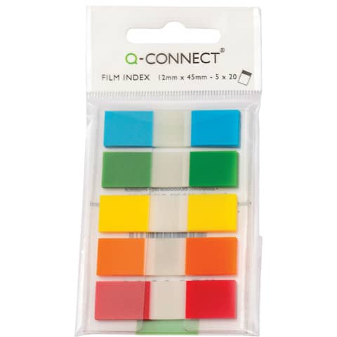 Segnapagina Q-Connect neon 12x45 mm 5 colori trasparenti …