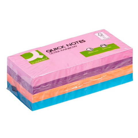 Foglietti riposizionabili Q-Connect 70 g/m² assortiti ultra 38x51 …