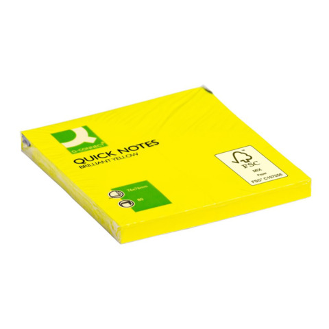 Foglietti riposizionabili Q-Connect 70 g/m² - giallo neon …