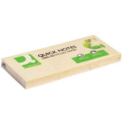 Foglietti riposizionabili Q-Connect 100% materiale riciclato 65 g/m² …