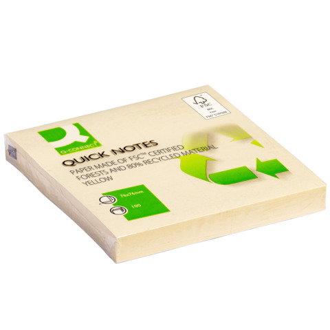 Foglietti riposizionabili Q-Connect 100% materiale riciclato 65 g/m² …