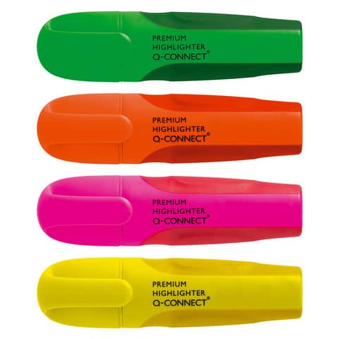 Evidenziatore Q-Connect 2-5 mm astuccio da 4 colori - KF16041