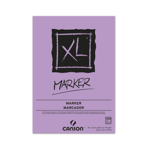 Blocco collato lato corto CANSON XL Marker bianco …