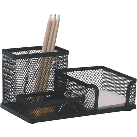Portaoggetti Q-Connect 10,3x9,8x20,5 cm nero medio - 3 …
