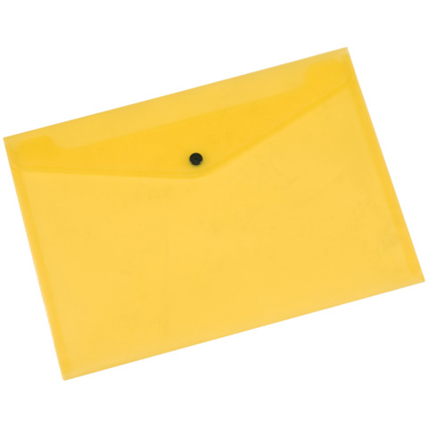 Portadocumenti con bottone Q-Connect A4 ppl giallo KF03595