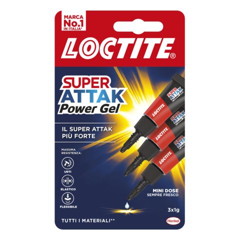 Colla Loctite Super Attak Power gel Mini trasparente …