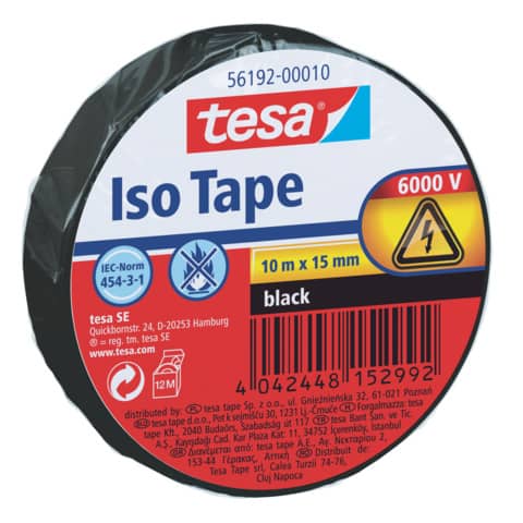 Nastro isolante tesa autoestinguente 15 mm x 10 …