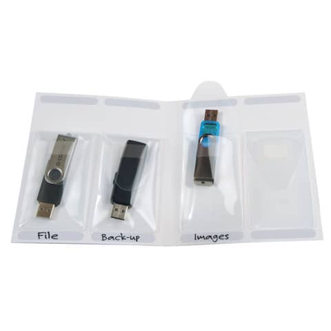 Bustina porta USB Q-Connect plastica trasparente - 9x5 …