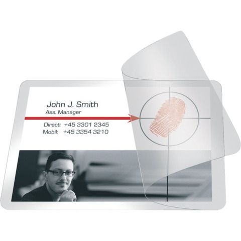 Pouches per plastificazione a freddo Q-Connect per carte di credito f.to 10x6.6 cm Conf. 10 pezzi - KF27057