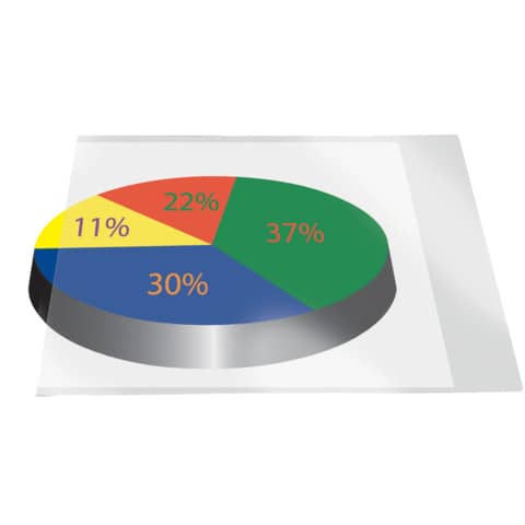 Tasche adesive permanenti Q-Connect A6 trasparenti conf. da …