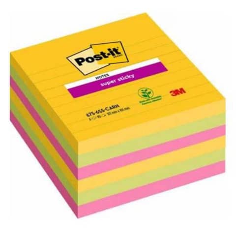 Blocco Post-it Super Sticky - 675-6SS-CARN - a …