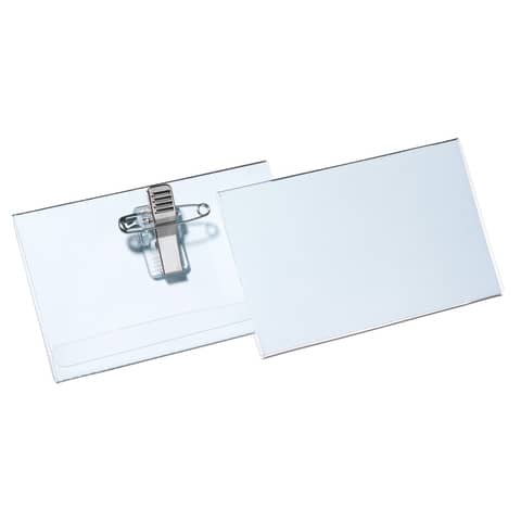 Portanomi DURABLE EUROBADGE con combi clip pvc trasparente …