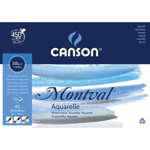 Blocco collato Canson Linea Acquerello Montval bianco 300 …