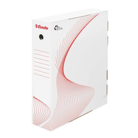 Scatola archivio Esselte BOXY LG per tabulati bianco/rosso …