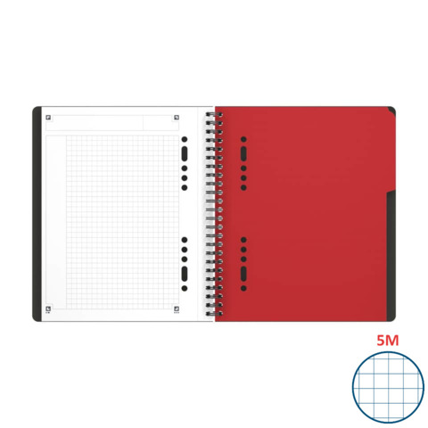 Blocchi spiralati OXFORD International Activebook A5+ grigio/arancio quadretti …