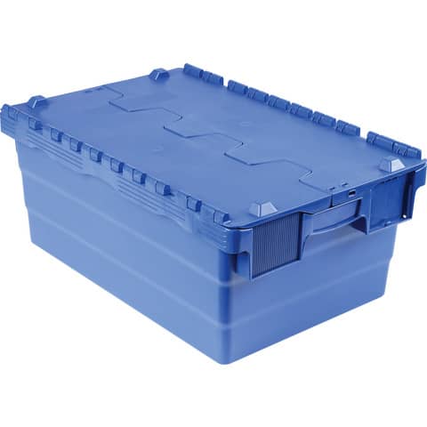 Cassa impilabile Viso 600x400x250 mm blu - 44 …