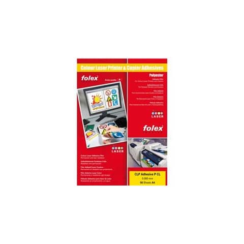 Film adesivo per laser e copiatrici Folex CLP Adhesive P CL 0,05 mm A3 trasparente Cf. 50 pz - 2999C.050.43100