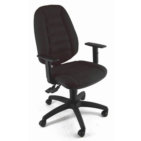 Sedia operativa girevole Unisit Cerere CRSYM Eco Smart - rivestimento ignifugo nero - CRSYM/BRF/IN