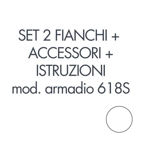 Set 2 fianchi + accessori + istruzioni per l'uso per armadio tecnical 2 618S bianco - 805141163027