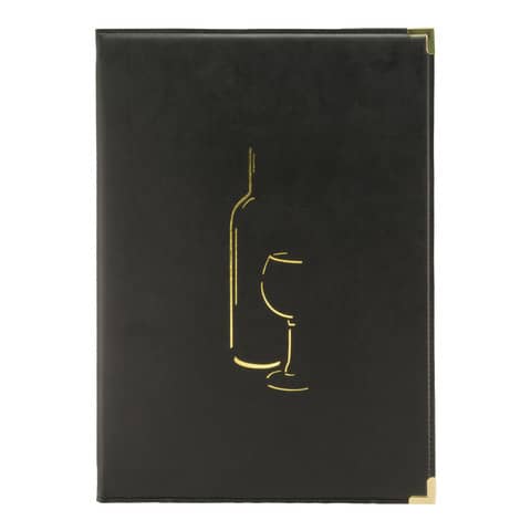 Carta vini Securit® Classic in similpelle A4 nero …