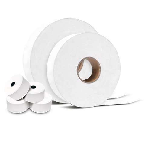Rotoli per colonnine area di servizio Rotolificio Pugliese 57 mm x 100 m foro 12 mm 55 g/m² conf. da 4 - 57100CS