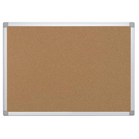 Pannello in sughero Q-Connect con cornice in alluminio 90x60 cm - KF03561