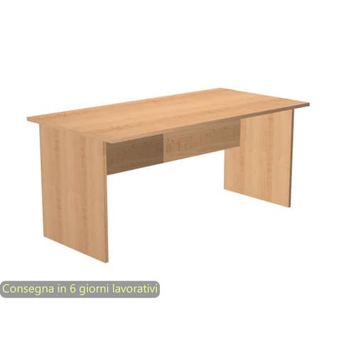 Scrivania piano faggio 140x80xH.72 cm gamba a pannello in melaminico in tinta linea Presto Artexport - 002PAN/6