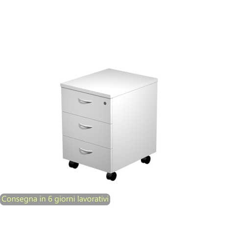 Cassettiera a tre cassetti montata grigio 41,8x52xH.59,5 cm …