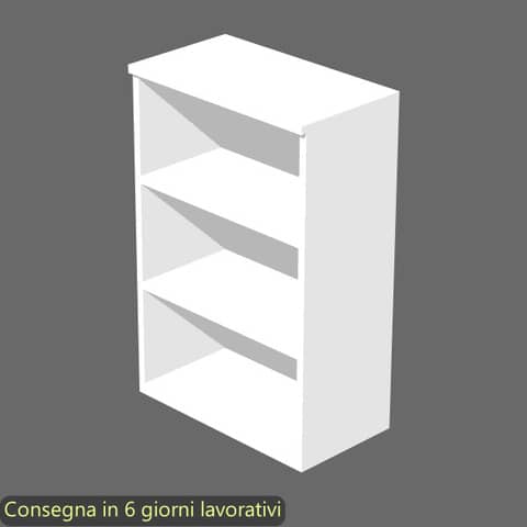 Mobile a giorno medio bianco 80x35xH.120 cm con 2 ripiani regolabili linea Presto Artexport - 035/3