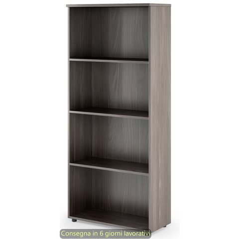 Mobile a giorno alto frassino toscano 80x35xH.180 cm con 3 ripiani regolabili linea Presto Artexport - 038-39/F