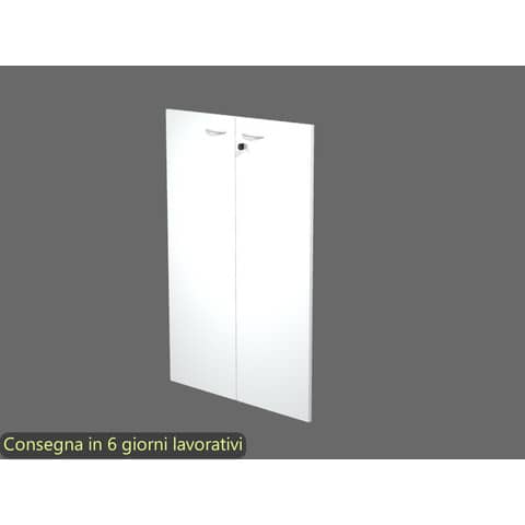 Ante con serratura bianco 80x115 cm in melaminico …