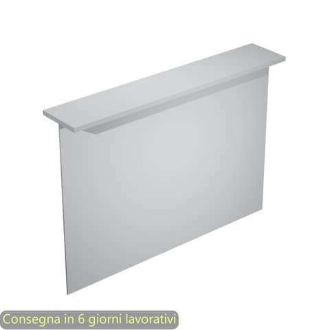 Sopralzo reception lineare grigio 160x30xH.115 cm per scrivania linea Presto Artexport - RB-160/9