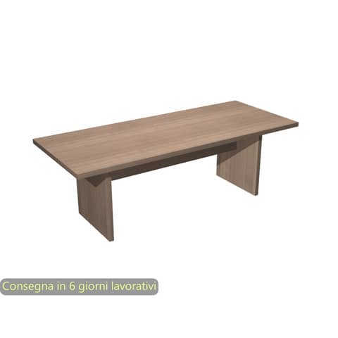 Tavolo riunioni ciliegio arabis 220x100x74 cm gamba a pannello in tinta linea Flora Artexport - 905/K