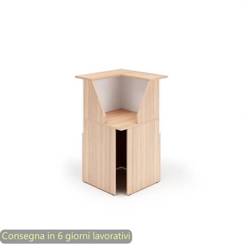 Bancone reception angolare 90° ciliegio arabis-bianco 76x76x117 cm …