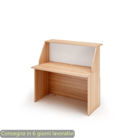 Bancone reception ciliegio arabis 120x76xH.117 cm in melaminico …