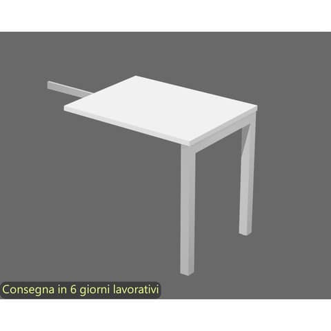 Allungo per scrivania reversibile dx/sx bianco 80x60xH.72,5 cm …