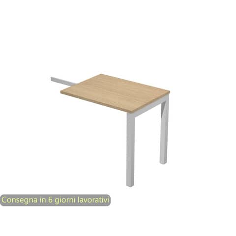 Allungo per scrivania reversibile dx/sx rovere 80x60xH.72,5 cm …