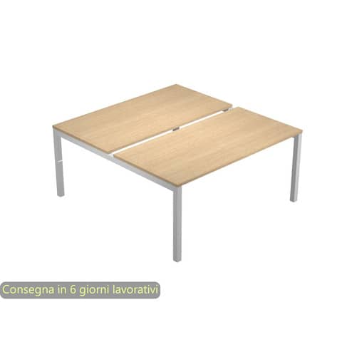 Bench doppio piano rovere 160x168xH.72,5 cm gamba a …