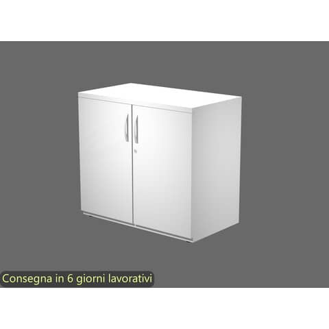Armadio basso con ante battenti bianco 80x46xH.73 cm …
