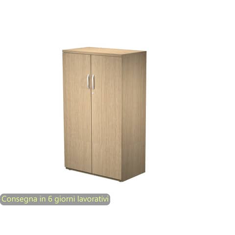 Armadio medio con ante battenti rovere 80x46xH.136 cm …