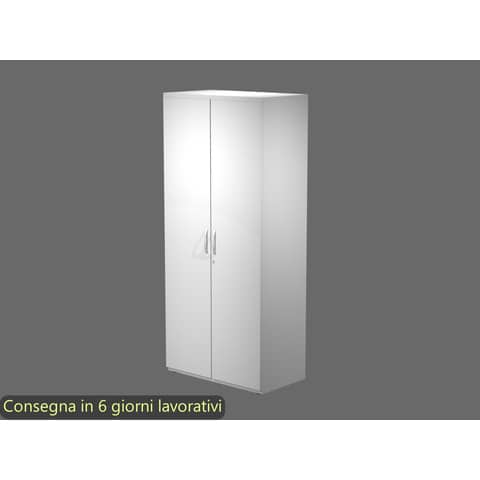 Armadio alto con ante battenti bianco 80x46xH.181,8 cm …