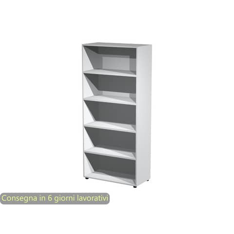 Mobile a giorno alto grigio 90x44xH.200 cm 4 ripiani inseribili - linea armadi componibili 2898 Artexport - AR/ST/9