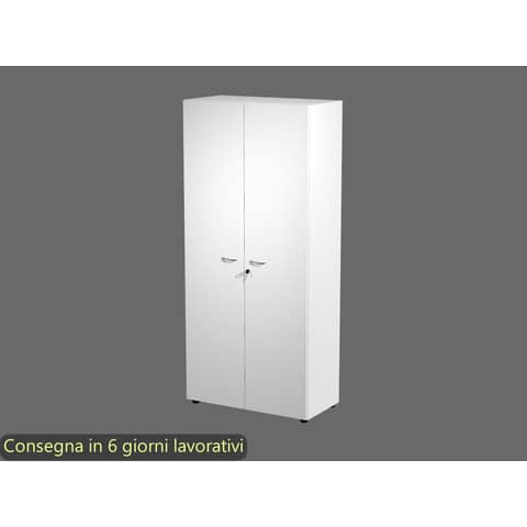 Armadio alto con ante battenti bianco 90x45,8xH.200 cm …