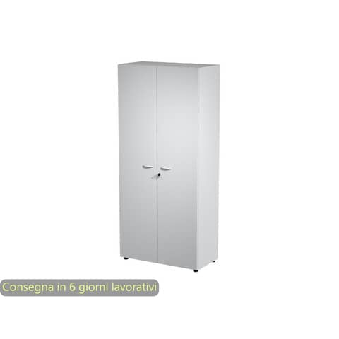 Armadio alto con ante battenti grigio 90x45,8xH.200 cm …