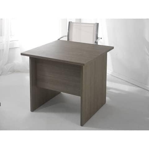 Scrivania Frensy Larix 80x80x72 cm fianchi a pannello rovere grigio ULAGS80