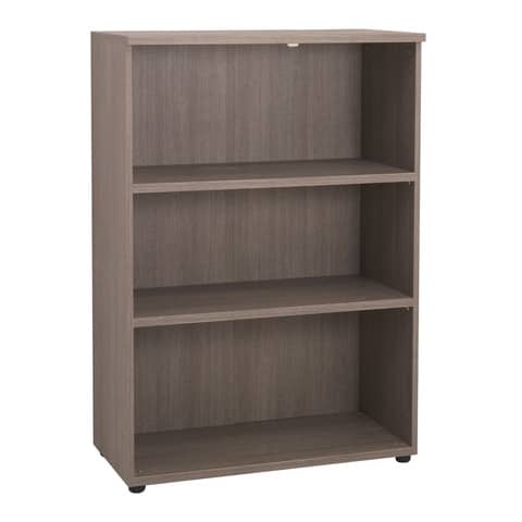 Mobile medio a giorno Frensy Larix 2 ripiani doppia larghezza 90x45x130 cm rovere grigio ULAGM13
