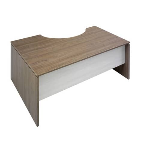 Scrivania informatica Frensy Florence semipenisola a destra 180x100x72 cm fianchi a pannello - olmo - UFL18DX