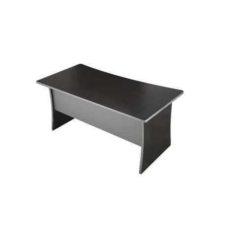 Scrivania Frensy Spirit fianchi a pannello 160x80x72 cm wengé USPWS16