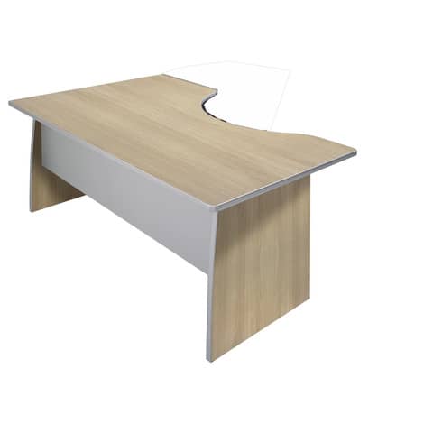 Scrivania informatica Frensy Spirit con semipenisola sinistra 160x100x72 cm rovere - USPRSI16SX